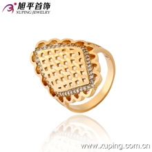 12776 Fashion jewelry luxury copper alloy rings, 18k gold finger ring with zircon for girls